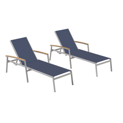 Ensemble de chaises longues inclinables de 80 po Travira