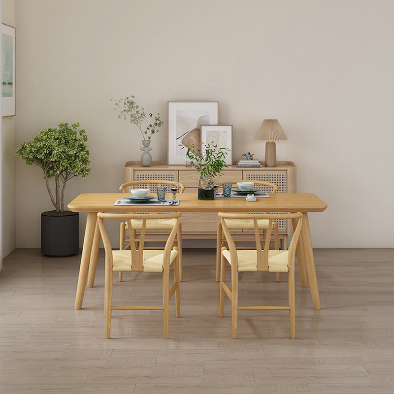 Table de salle à manger Burlywood, H 29,53 po x L 55,12 po x l 27,56 po