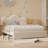 Upholstered Princess Platform Bed Frame with LED Lights, Flower-Shaped Headboard & Storage Drawers, Boucle Fabric Kids Bed, No Box Spring Required-1670179158-1670179176
