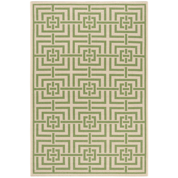 Dubay Hooked Indoor/ Outdoor Cream/Olive Rug