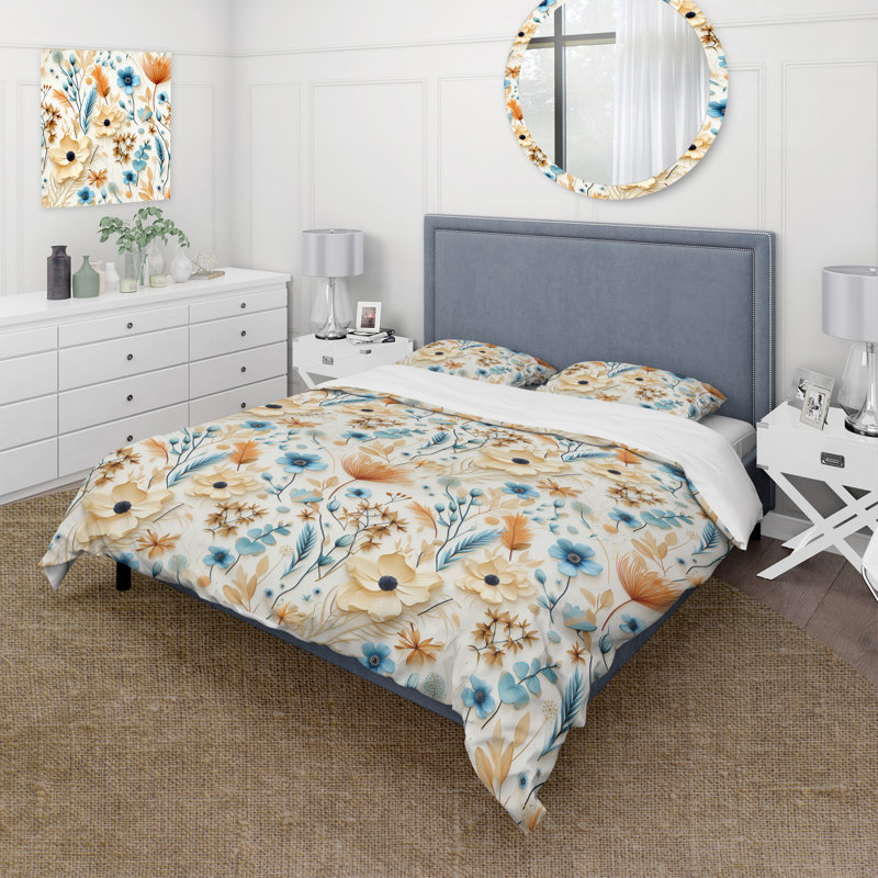 Coastal Retreat Ii Boho Motif - Ensemble de housse de couette Boho - Microfibre polyester