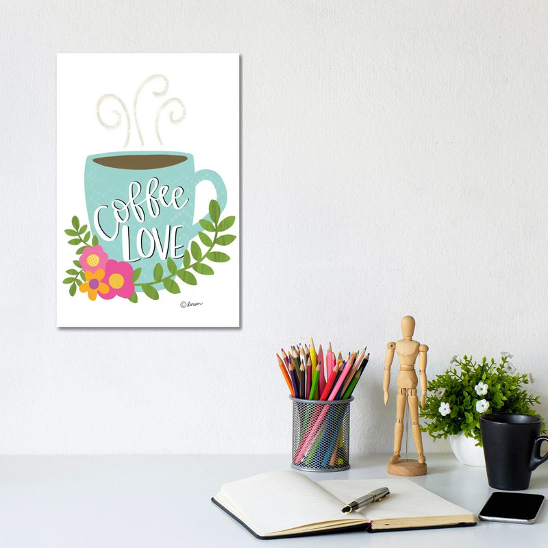 Coffee Love by Lisa Larson - Wrapped Canvas Print, 20.32 cm H x 30.48 cm W