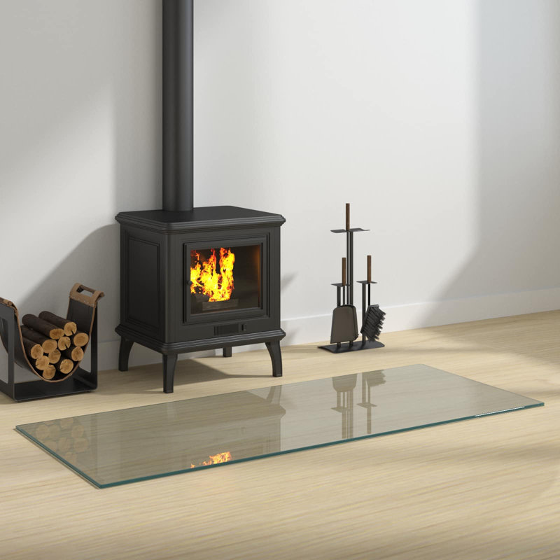 Glass Hearth Pad, 120cm W x 50cm D