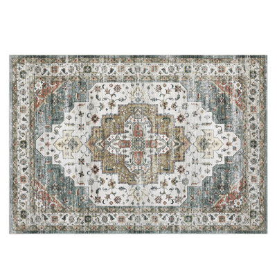 Abstract Machine Printed Area Rug