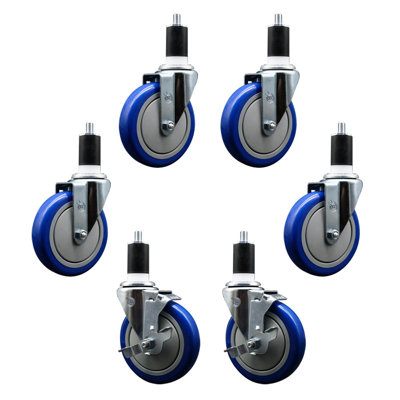 Regency 600CASTER6 5 Inch Replacement Caster Set with Brakes – Service Caster