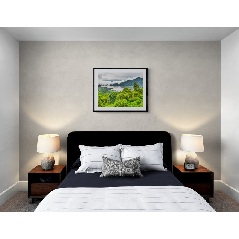 Storm Over Lake Batur Print by Mark Paulda, Black Framed Paper, 25.25" H x 31.25" W