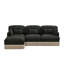 Canapés modulaires à assise profonde, salon en L en chenille