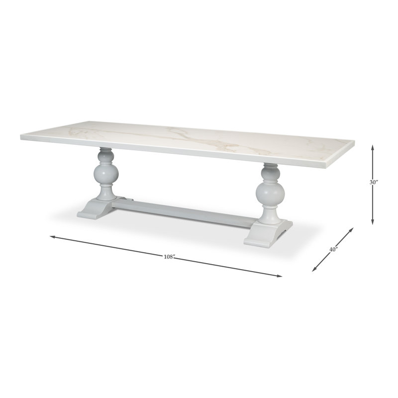 Dining Table, White, White