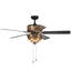 Ventilateur de plafond standard à 5 pales de 15 po avec chaîne de traction et ensemble d'éclairage inclus Isabeau