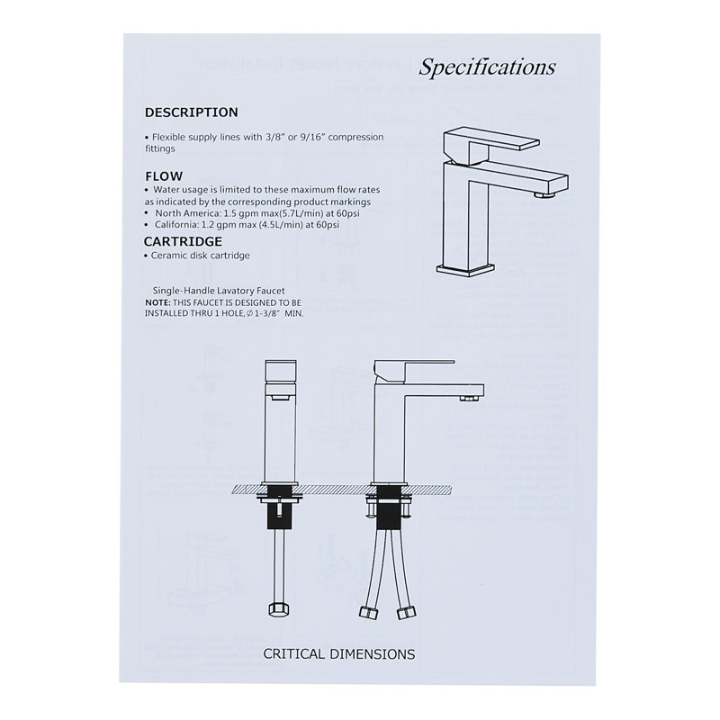 Black 304 Stainless Steel Basin Mixer Tap