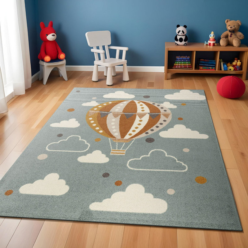 Modern Kids Rug, Pictorial Easy to Clean Rug For Living Room, Dining Room, Bedroom, Rectangle 80 x 150 cm