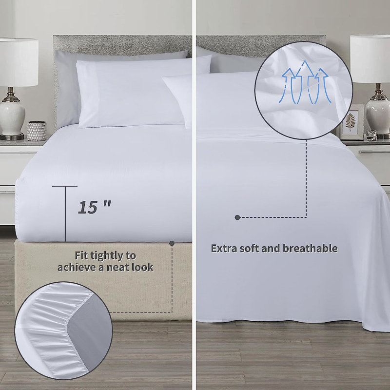 7-Piece Patchwork Bed in a Bag Comforter Set with Sheets, Full Comforter + 6 Additional Pieces, Blue/Black/Gray