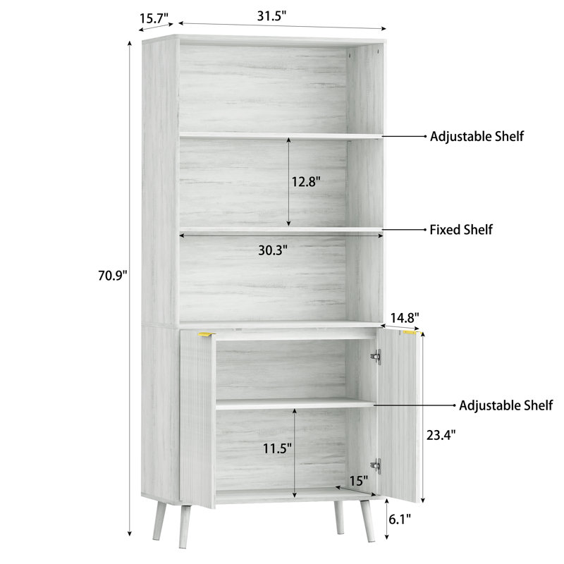 70.9 Kitchen Pantry, White