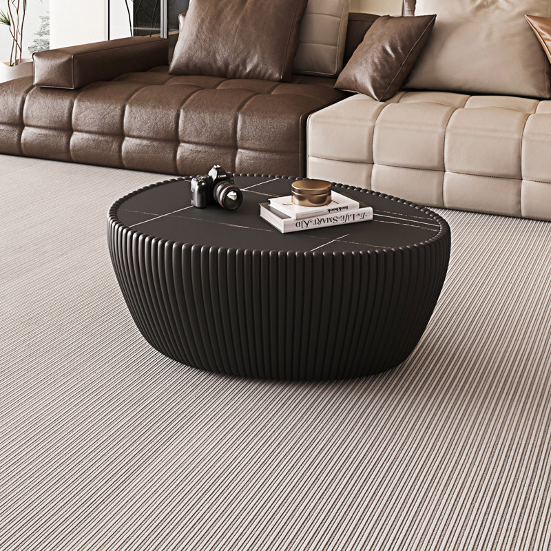 Sintered Stone Top Coffee Sofa Table, Black