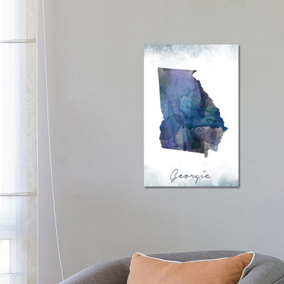 Georgia State Bluish by WallDecorAddict - Wrapped Canvas Gallery-Wrapped Canvas Giclée