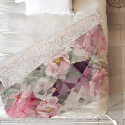 Jeté formes et fleurs géométriques