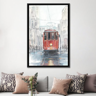 Reproduction d’art sur toile « Watercolor Streetcar I » par Ethan Harper