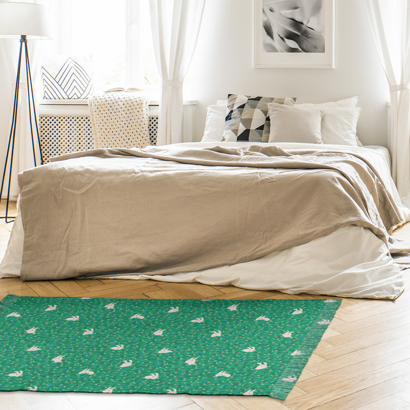 Tapis vert à motif de lapin Mcguigan, Oui