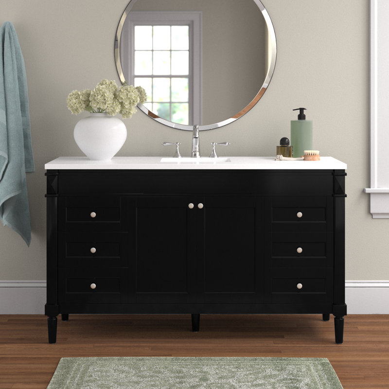 Meuble-lavabo simple 60 po Tenafly, Noir