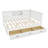 L-Shaped Bed Frame With Drawer And And Bookcase-156971855