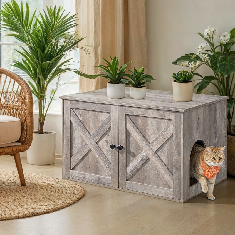 Sulema Litter Box Enclosure, Greige