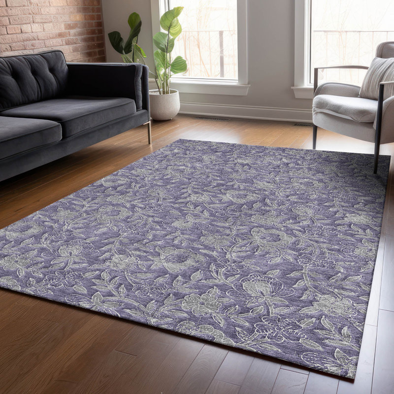 Mahaney Floral Indoor / Outdoor Rug, Rectangle 3' x 5'