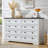 Farmhouse 55 '' W 8 Drawer Dresser for Bedroom, Wood Rustic Chest of Drawers, Closet Storage-59774808