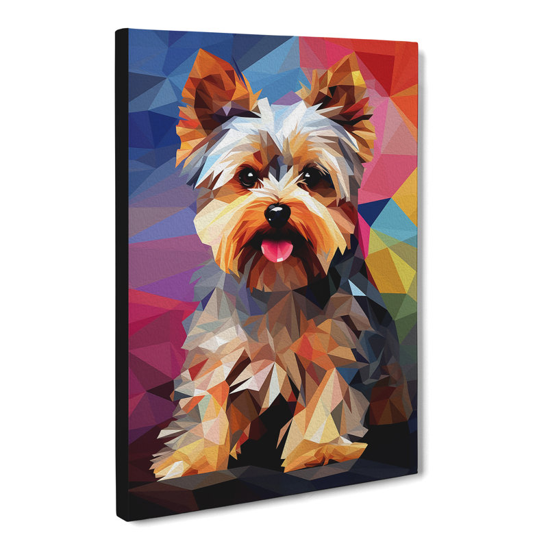 Yorkshire Terrier Orphism - Wrapped Canvas, 76cm H x 50cm W x 3cm D