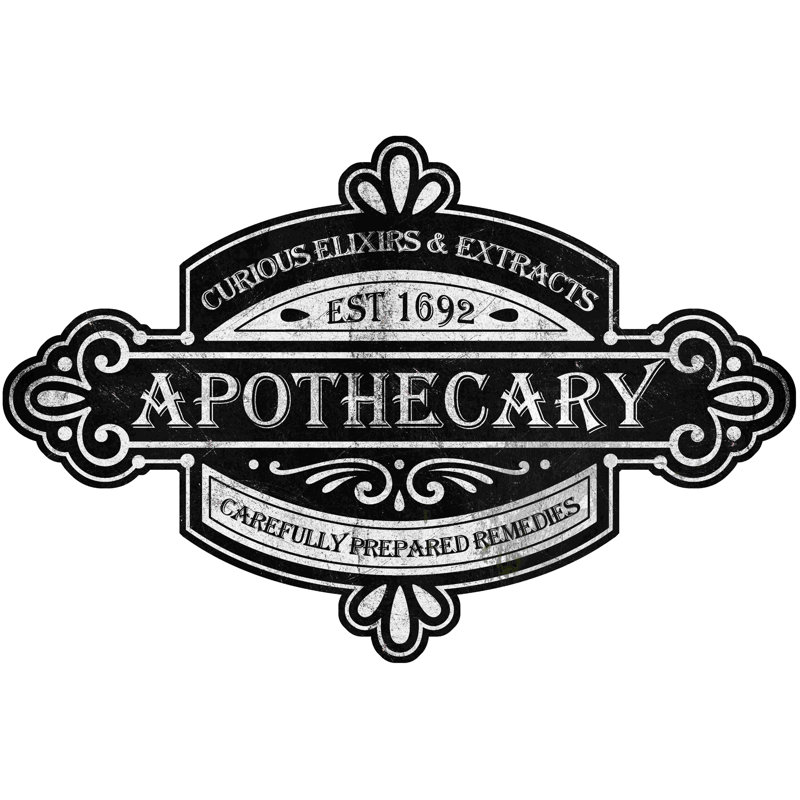 " Apothecary Sign ", 32" H x 48" W  