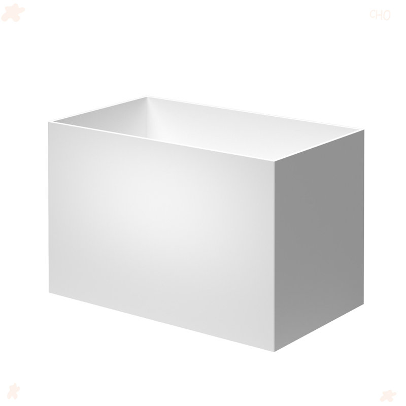 47 Inch Freestanding Solid Surface Soaking Bathtub