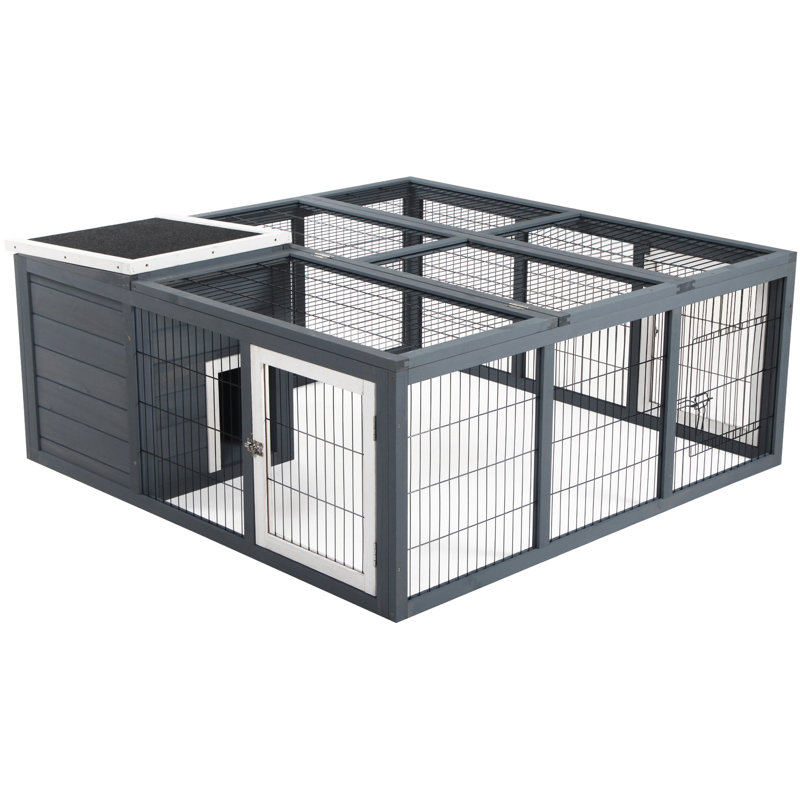 Lapin, gris - soigneusement conçu pour les petits animaux de compagnie, cage imperméable et pratique, avec une conception réfléchie, protégé et protégé