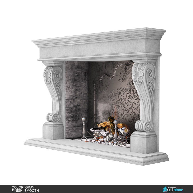 Venice Fireplace Surround, Smooth Gray