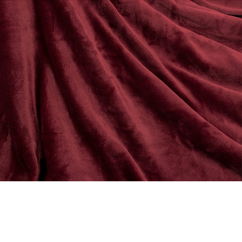 Couverture confortable de qualité supérieure, 50 po x 60 po, Vin