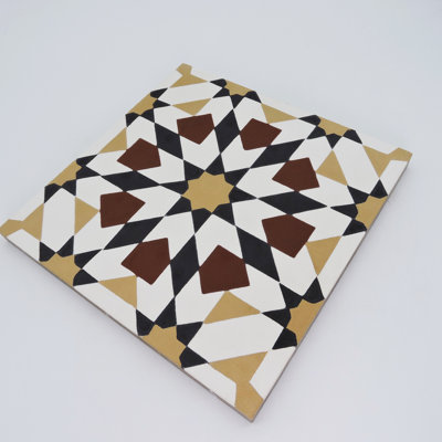 Tamaris 8" x 8" Cement Patterned Wall & Floor Tile