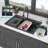 Drop In Waterfall Kitchen Sink - 33" X 22"  Composite Granite Quartz Single Bowl Workstation Kitchen Sink With Pull-Out Faucet