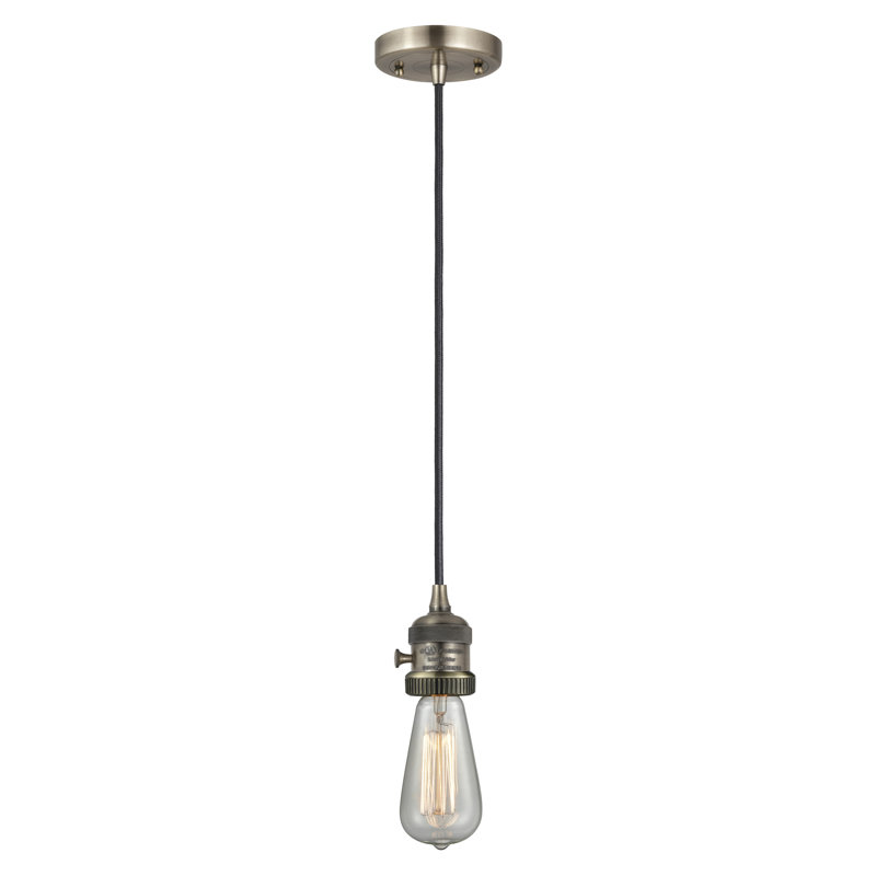 Luminaire suspendu à globe unique à 1 lumière, Laiton antique, Blanc mat
