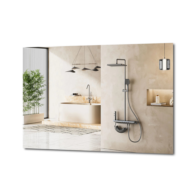 Miroir en verre trempé sans cadre, 36 po x 60 po, Rectangulaire
