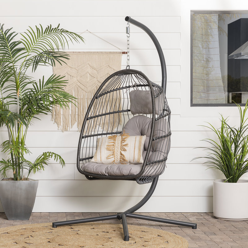 Balancelle avec support Hadleigh, Gris, Gris foncé