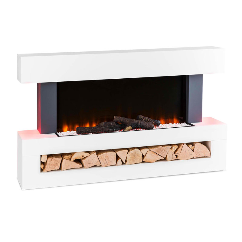 Klarstein 121cm W Electric Fireplace, White