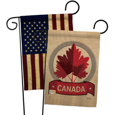 Drapeau de jardin à 2 faces en polyester / mélange de polyester 19 po x 13 po