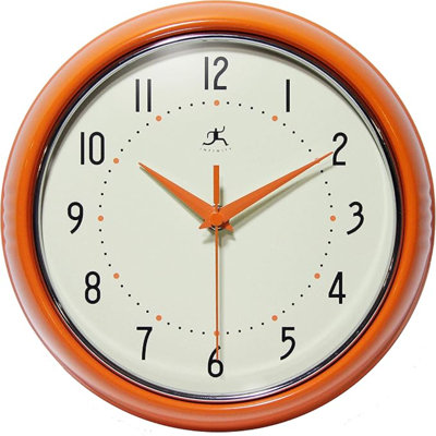 Infinity Instruments LTD. Rétro horloge murale de cuisine Mid Century