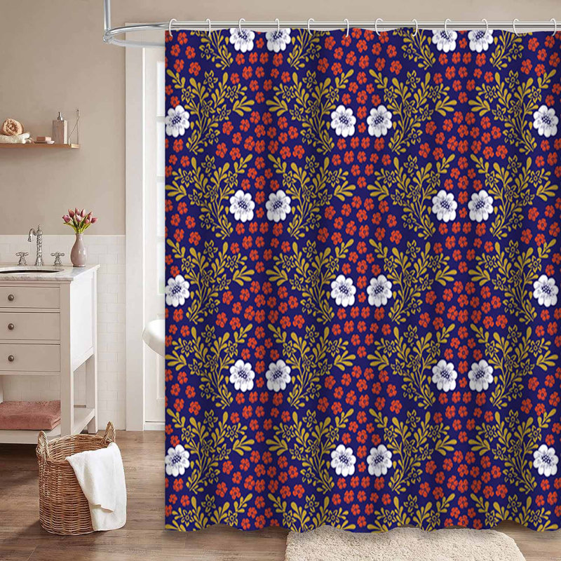 Rideau de douche avec 12 crochets, 72" L x 78" W