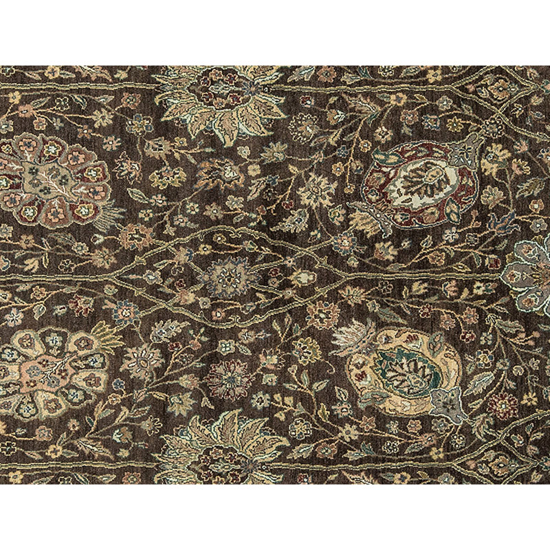 Tapis en laine brun Esco One-of-a-Kind