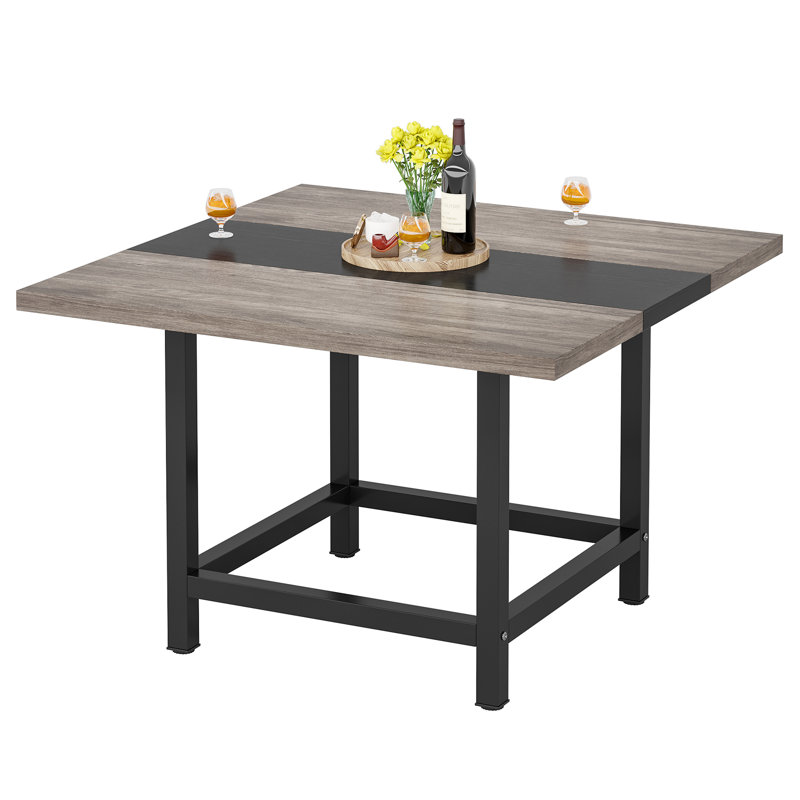 Table de réunion Frony, H 29 po x L 39 po x l 39 po, Brun / noir