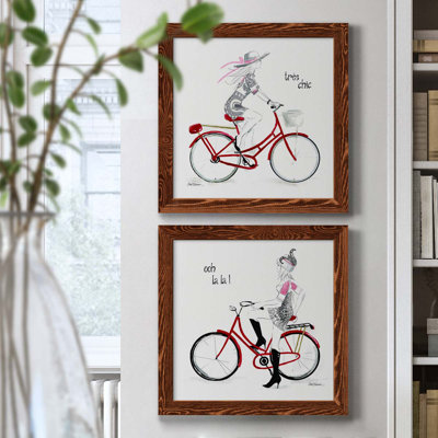 Tres Chic - Ensemble de 2 peintures sur toiles encadrées