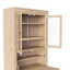 Armoire de rangement pour garde-manger autoportante avec tiroirs, tablettes réglables et prise de courant pour la salle à manger et le salon-1826886782