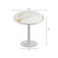 Table bistro ronde de 31,5 pouces avec plateau en faux marbre et plateau en métal robuste, facile à assembler, diamètre de la structure en métal robuste-81491044