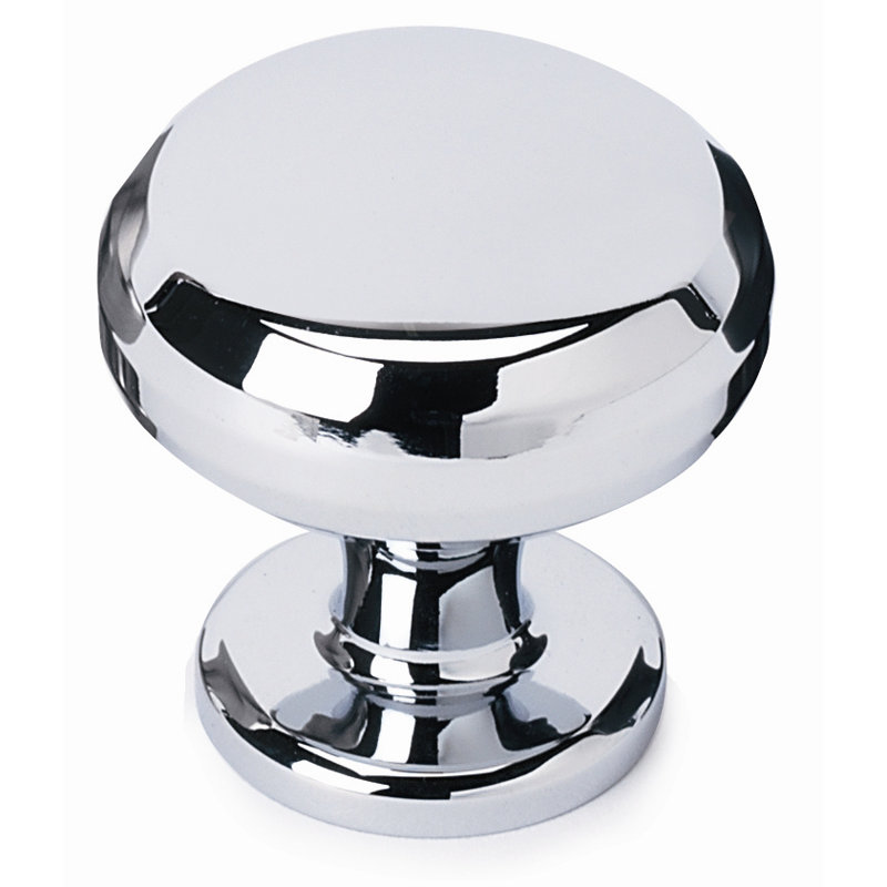 Mushroom Knob, 1.13" H x 1.13" W x 0.75" D, Polished Chrome