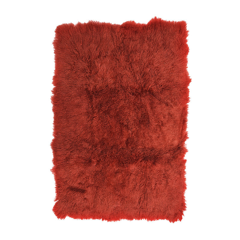 Sheepskin Area Rug in Rust