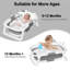 Baignoire pliable pour bébé AWW, baignoire portable pour nourrissons et jeunes enfants, avec coussin de soutien moelleux et thermomètre intégré, grise